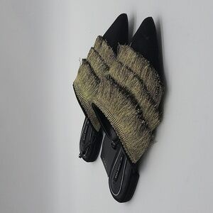 1206- Zara Basic Collection Women's Flat Mules Size 6.5 NWT